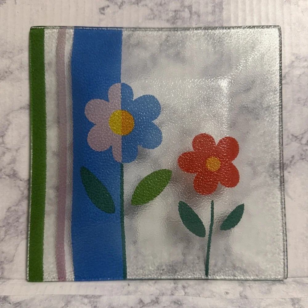 60s 70s Flower Power Mod MCM Plate Dish Pop Art Accent 8
